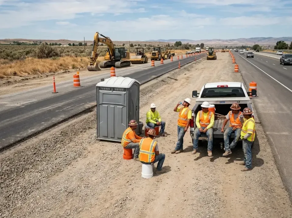 highway-road-construction-crew-007 — frequently asked questions, Porta Potty and Restroom Rentals in Eugene, OR